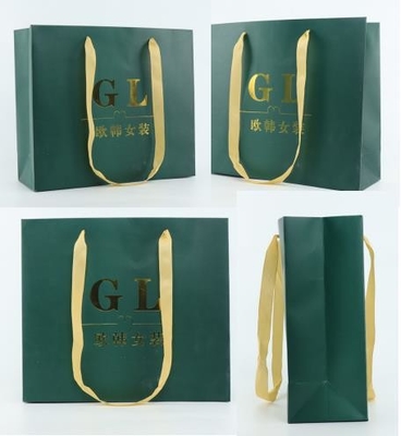 ODM Luxury Printed  Custom Logo Paper Bag  Reinforced Bottom ISO9001
