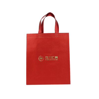 Custom Print Logo Reusable Tote Non Woven Recyclable Shopping Bags With Handle