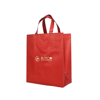 Custom Print Logo Reusable Tote Non Woven Recyclable Shopping Bags With Handle