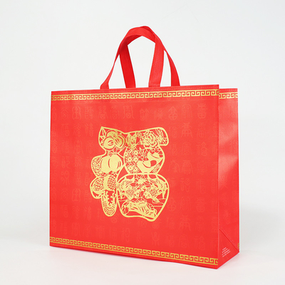 Printed Die Cut Bag Polypropylene Non Woven Tote Shopping Bags Recycled Reusable