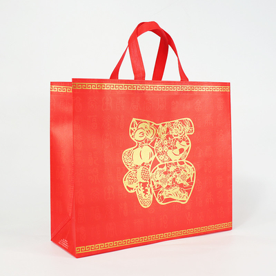 Printed Die Cut Bag Polypropylene Non Woven Tote Shopping Bags Recycled Reusable