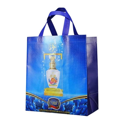 Reusable Spunbond Polypropylene Bags Tear Resistant 80gsm Custom Non Woven Tote Bags
