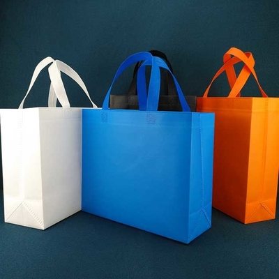 Tote Reusable Promotional Non Woven Shopping Bags 85gsm Folding Laminated