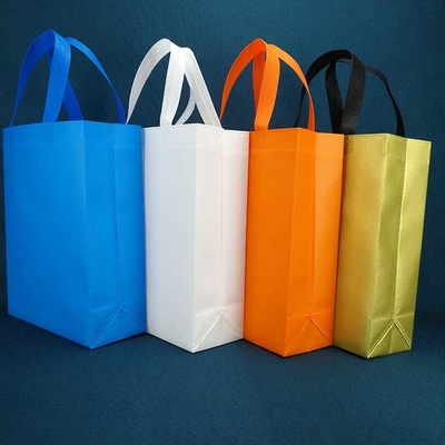 Environmental Friendly Non Woven Shopping Bags 90gsm Heat Transfer Printed