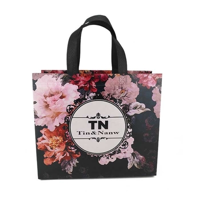 Nylon Drawstring Handle Grocery Non Woven Loop Handle Bag Breathable