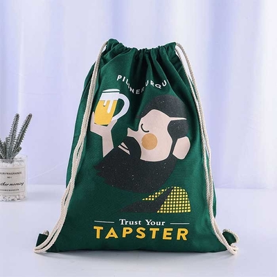 Grocery Polypropylene Reusable Drawstring Non Woven Bag 100Gsm Breathable