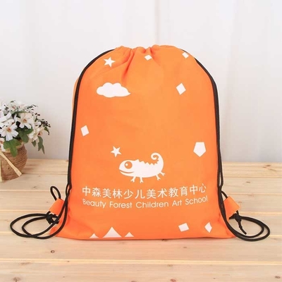 Virgin Polypropylene Drawstring Non Woven Bag 95Gsm With Heat Transfer