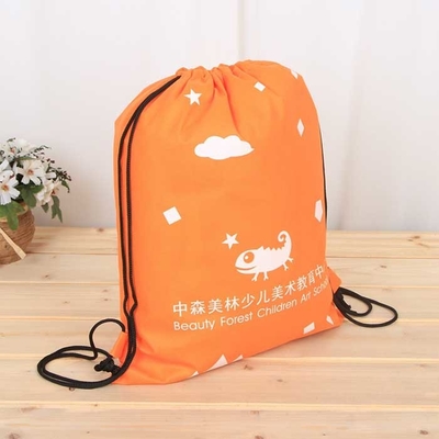 Virgin Polypropylene Drawstring Non Woven Bag 95Gsm With Heat Transfer
