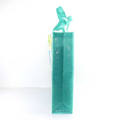 Foldable Polypropylene 160Gsm Laminated Shopping Bags With Heat Transfer Printing