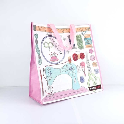 Foldable Polypropylene Woven Bags 155Gsm AZO Free Biodegradable