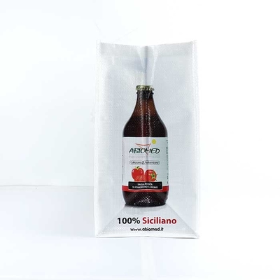 Grocery Polypropylene Woven Bags White With Silk Screen Printing 145Gsm