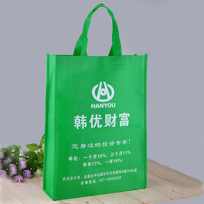 Silk Screen 96gsm Laminated Non Woven Biodegradable Bags Eco Custom Non Woven Tote Bags