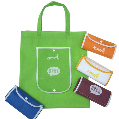 Silk Screen 96gsm Laminated Non Woven Biodegradable Bags Eco Custom Non Woven Tote Bags