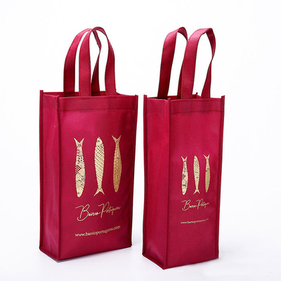Breathable Non Woven Wine Bags Shrink Resistant For Two Bottles