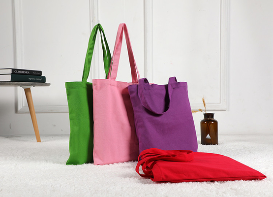 100% Cotton Tote Canvas Shoulder Bag Reusable Costom Designed handle bag